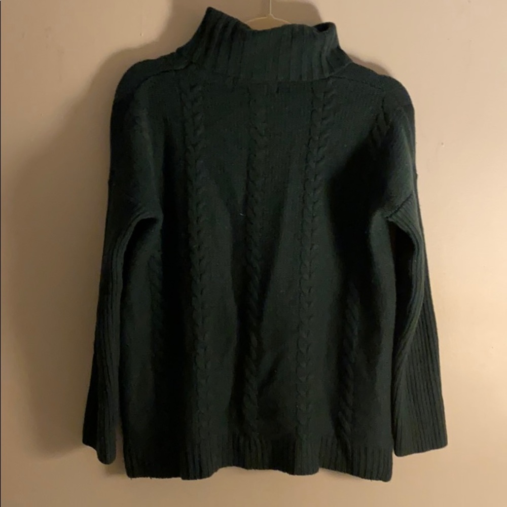 Cashmere forest green turtleneck